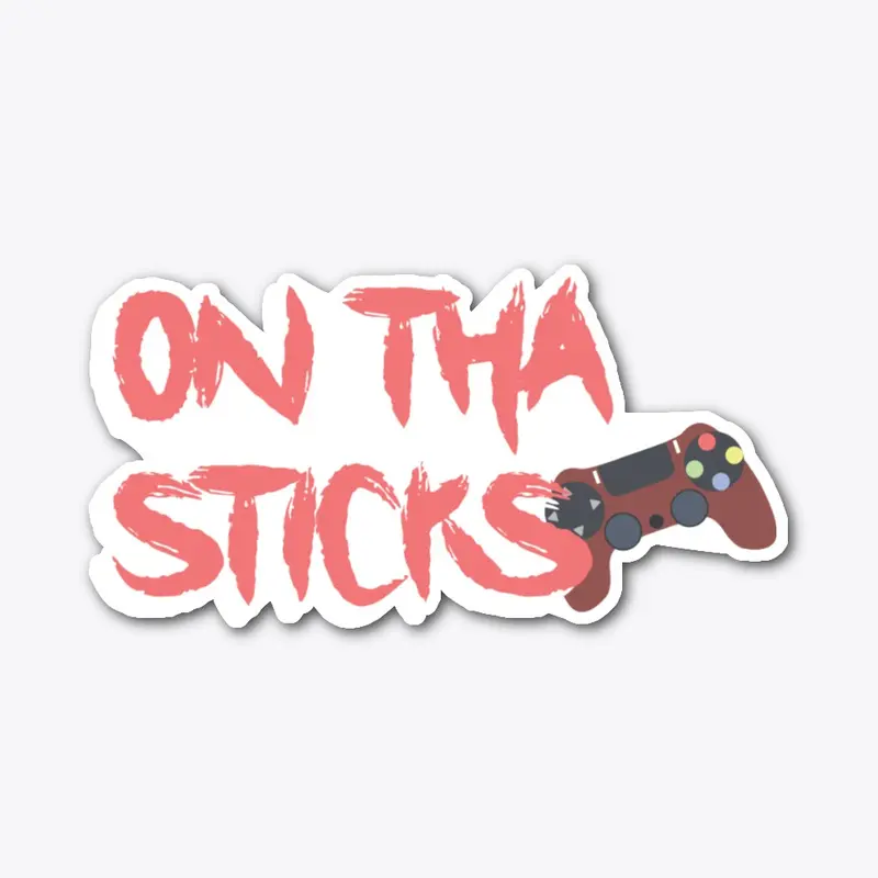 OnThaSticks Red & White Sticker