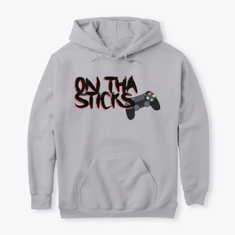 OnThaSticks Black and Red Logo Hoody