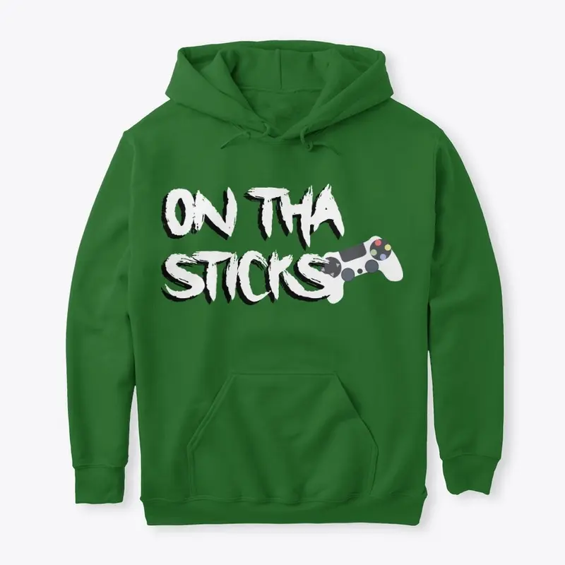 OnThaSticks White & Black Logo Hoody